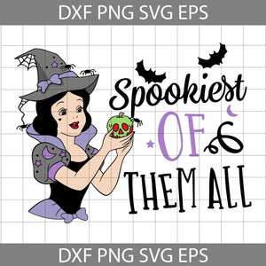 Spookiest Of Them All Halloween SVG, Snow White Witch Svg, Halloween Svg, Cricut File, Clipart, Svg, Png, Eps, Dxf