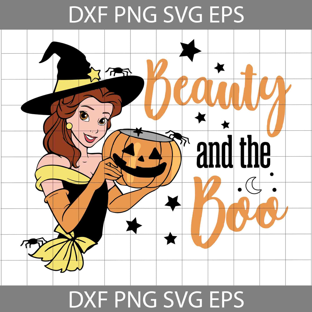 Beauty And The Boo Halloween SVG, Belle Witch Svg, Halloween Svg, Cricut File, Clipart, Svg, Png, Eps, Dxf