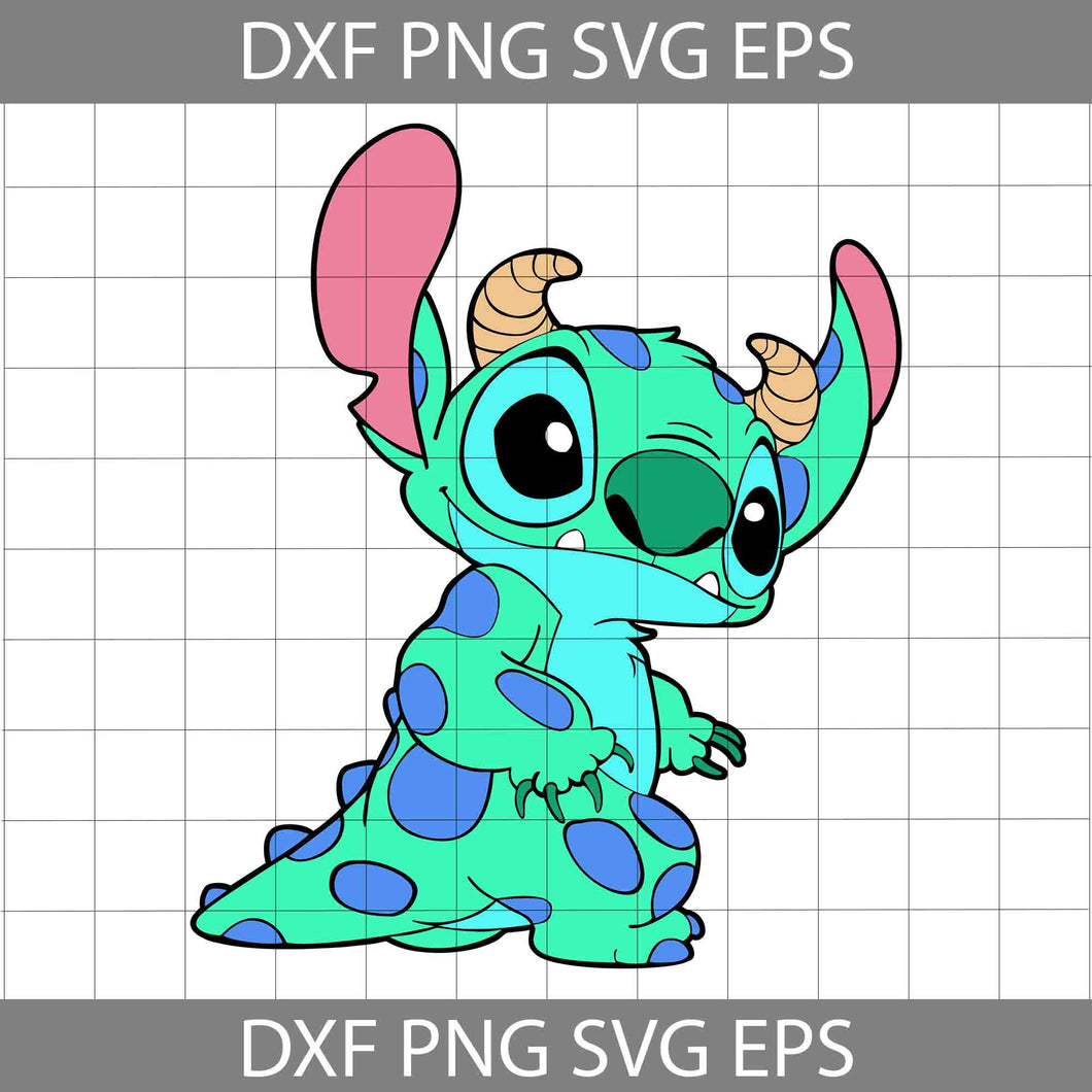 Stitch Monster University Svg, Halloween Svg, Cricut File, Clipart, Svg, Png, Eps, Dxf