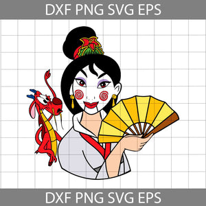 Halloween Mulan Sugar Skull Princess Day of the Dead Svg, Halloween Svg, Cricut File, Clipart, Svg, Png, Eps, Dxf