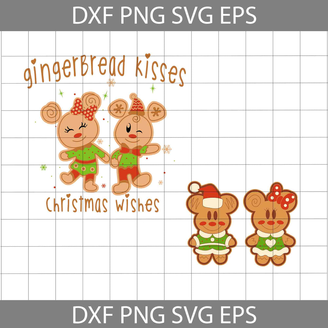 Gingerbread Svg, Gingerbread Kisses Svg, Bundle, Christmas Svg, Cricut File, Clipart, Svg, Png, Eps, Dxf