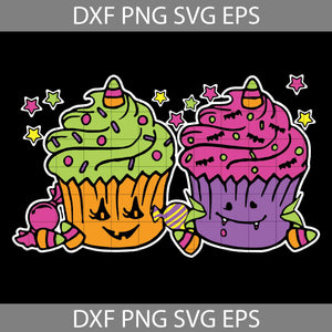 Halloween Cupcakes Svg, Halloween Svg, Cricut File, Clipart, Svg, Png, Eps, Dxf