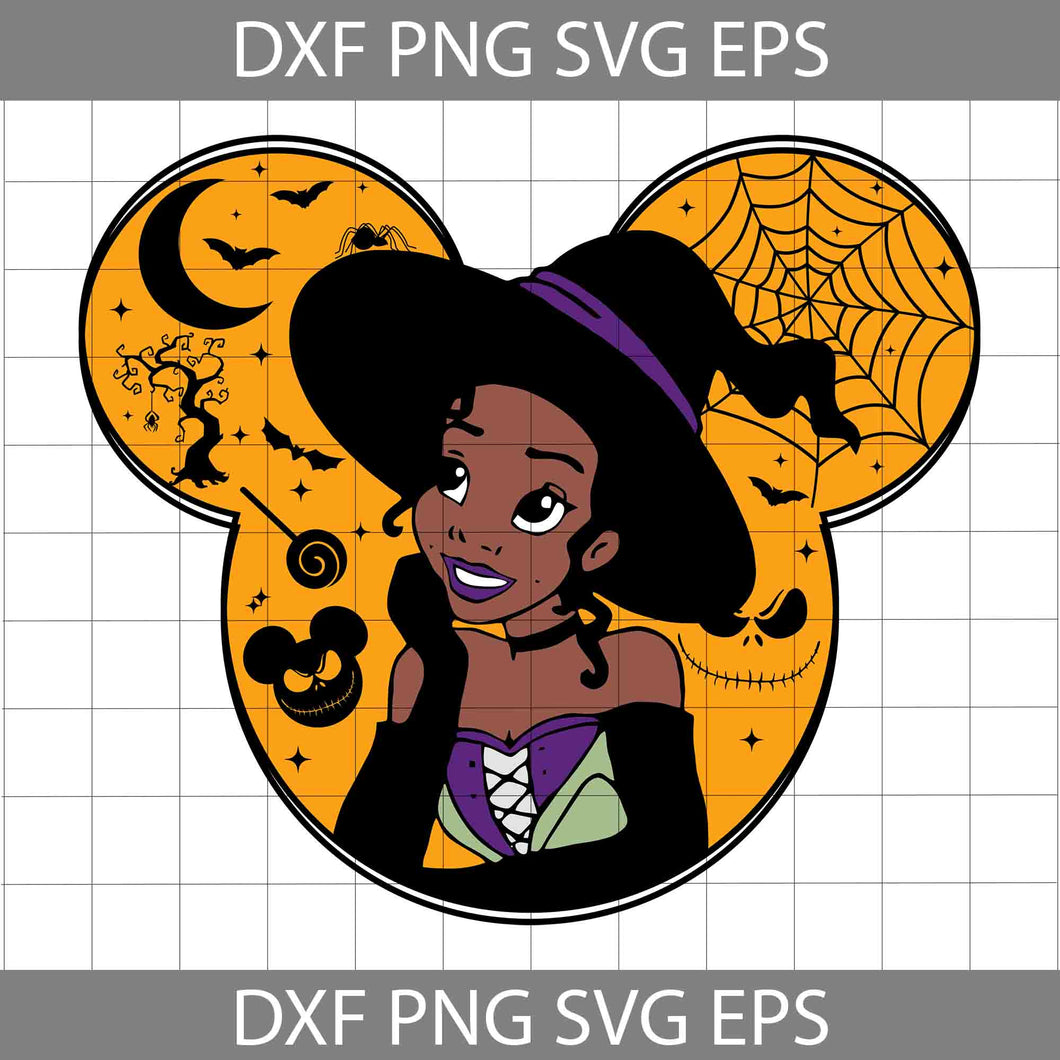 Mickey Ears Tiana Witches Svg, Halloween Tiana Svg, Halloween Party Svg, Halloween Svg, Cricut File, Clipart, Svg, Png, Eps, Dxf