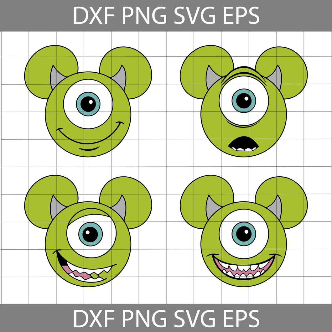 Mickey Monster Halloween Svg, Halloween Svg, Cricut File, Clipart, Svg, Png, Eps, Dxf