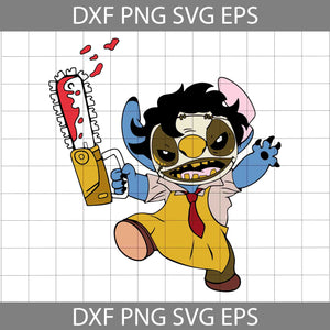 Leatherface x Stitch Svg, Stitch Svg, Leatherface Svg, Halloween Svg, Cricut File, Clipart, Svg, Png, Eps, Dxf