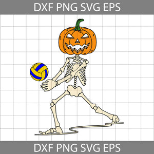 Skeleton Halloween Volleyball Svg, Funny Skeleton Svg, Halloween Volleyball Svg, Halloween Svg, Cricut File, Clipart, Svg, Png, Eps, Dxf