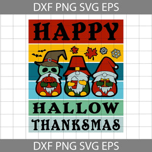 Happy hallow thanksmas SVG, Halloween gnomes SVG, Christmas Gnomes Svg, Halloween Svg, Cricut File, Clipart, Svg, Png, Eps, Dxf