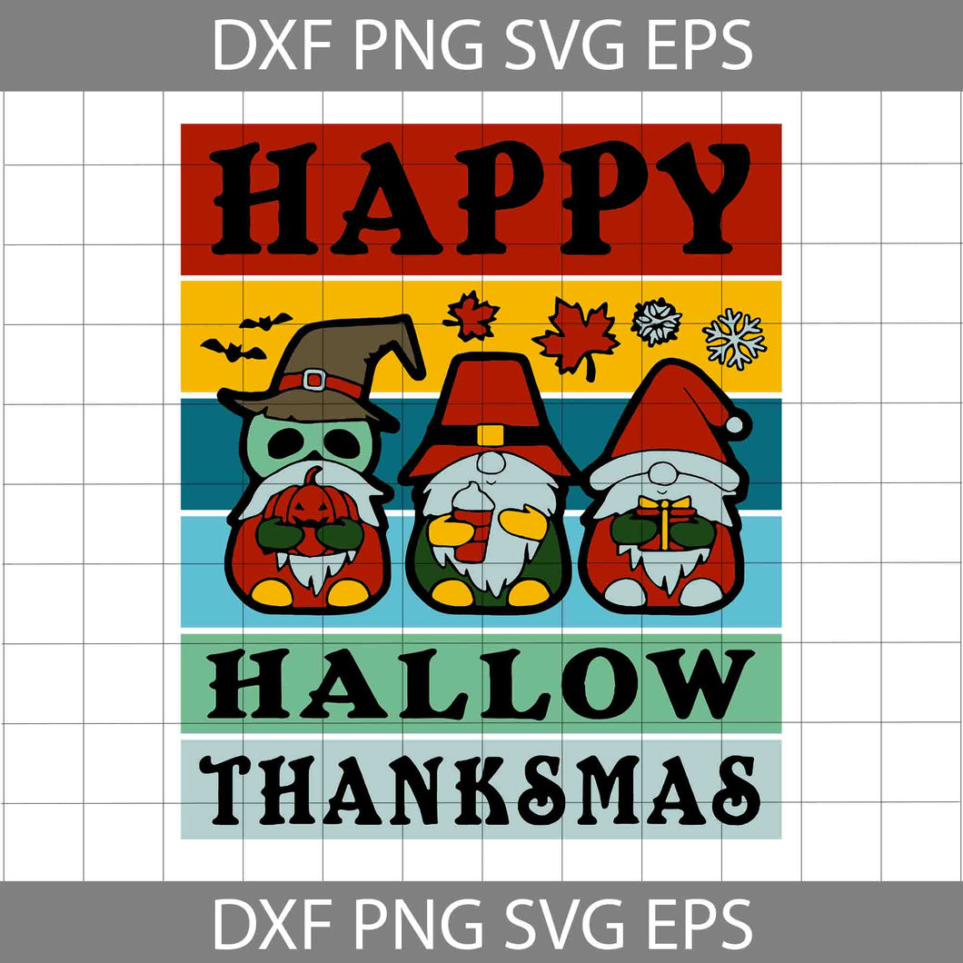 Happy hallow thanksmas SVG, Halloween gnomes SVG, Christmas Gnomes Svg, Halloween Svg, Cricut File, Clipart, Svg, Png, Eps, Dxf