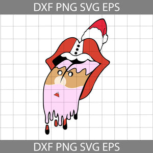 Sexy Lips Svg, Lips Xmas Svg, Santa Hat Svg, Bell Snow Svg, Christmas Svg, Cricut File, Clipart, Svg, Png, Eps, Dxf