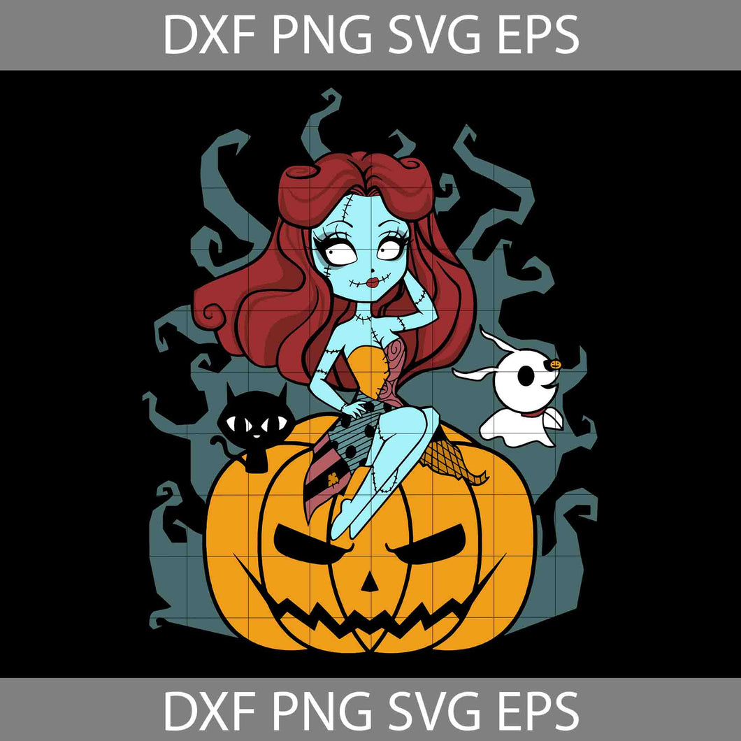 Pumpkin Sally Svg, Zezo Dog Svg, Halloween Svg, Cricut File, Clipart, Svg, Png, Eps, Dxf