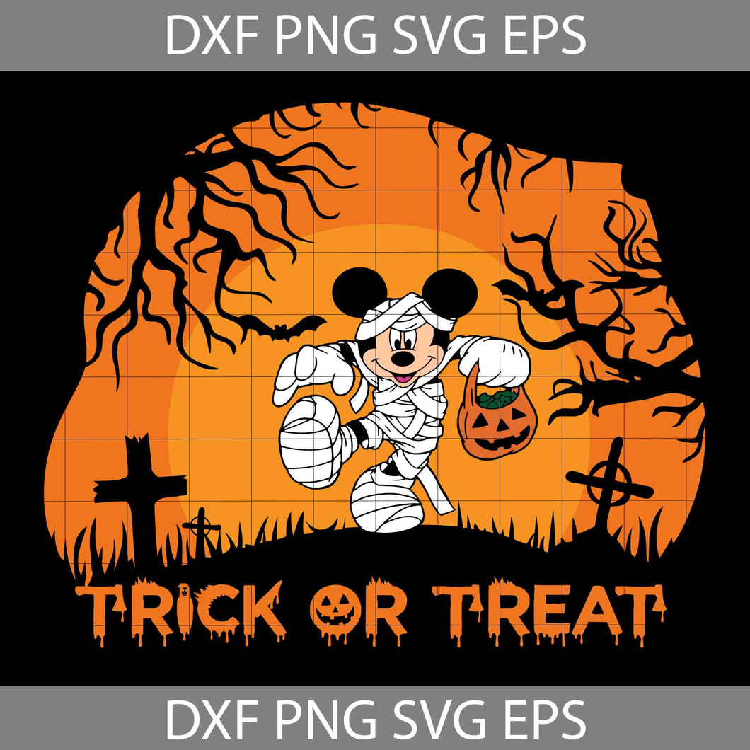 Trick or Treat Svg, Halloween Mouse Svg, Candy Svg, Cartoon Svg, Halloween Svg, Cricut File, Clipart, Svg, Png, Eps, Dxf