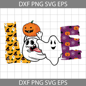 Pumpkin Love Svg, Witch Hat Svg, Ghost Background Svg, Funny Ghost Svg, Halloween Svg, Cricut File, Clipart, Svg, Png, Eps, Dxf