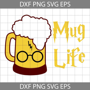 Mug Life Svg, Harry Potter Svg, Cartoon Svg, Cricut File, Clipart, Svg, Png, Eps, Dxf