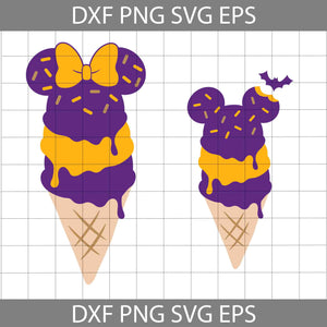 MIce Cream New Svg, Mickey Minnie Head Ice Creams Svg, Halloween Svg, Cricut File, Clipart, Svg, Png, Eps, Dxf