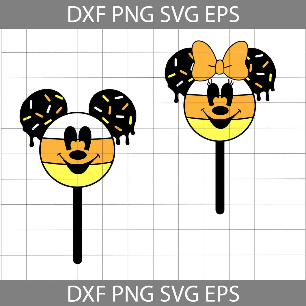 Mickey Minnie Head Candy Corns Svg, Halloween Treats Svg, Candy Corns Svg, Halloween Svg, Cricut File, Clipart, Svg, Png, Eps, Dxf