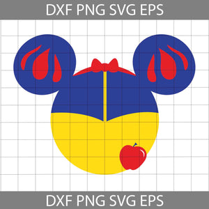 Snow White Ears Mouse Svg, Snow White Ears Svg, Cartoon Svg, Cricut File, Clipart, Svg, Png, Eps, Dxf