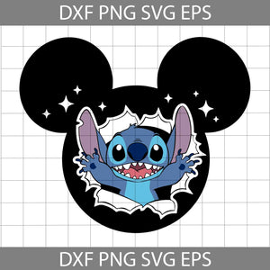 Stitch Ears Come Out Svg, Stitch Ears Svg, Cartoon Svg, Cricut File, Clipart, Svg, Png, Eps, Dxf