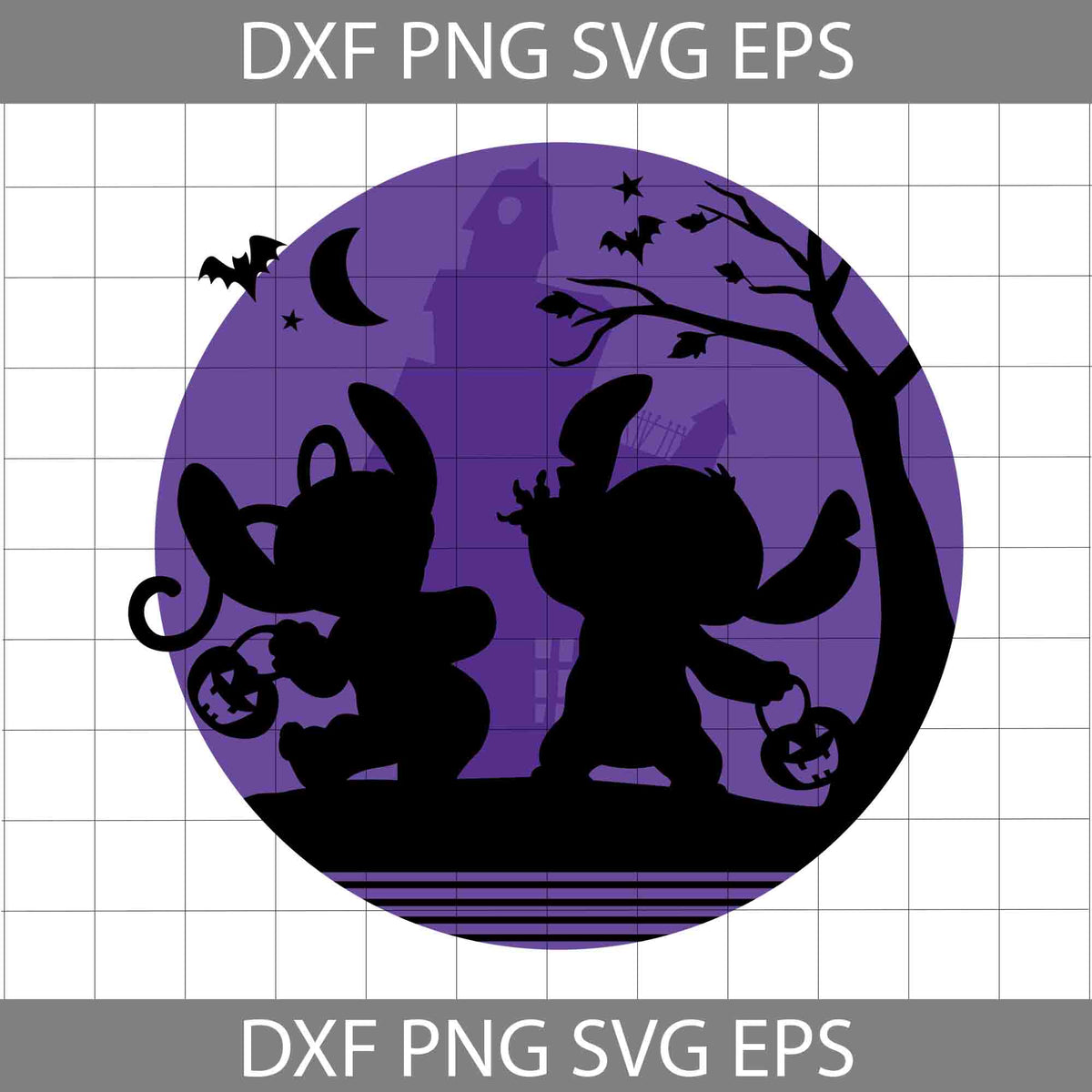 Stitch And Angel Trick Or Treat Halloween SVG, Stitch Halloween Svg ...