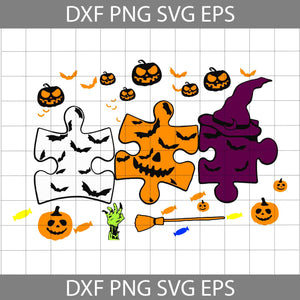 Autism Halloween Svg, Halloween Svg, Cricut File, Clipart, Svg, Png, Eps, Dxf