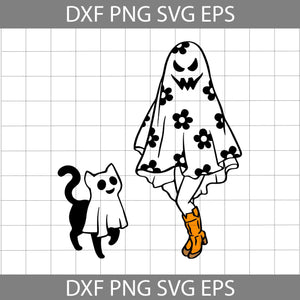 Ghost Cat Svg, Ghost Girl Svg, Halloween Svg, Hot Ghoul Svg, Spooky Season Svg, Retro Ghost Svg, Halloween Svg, Cricut File, Clipart, Svg, Png, Eps, Dxf