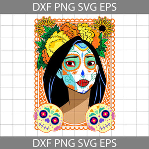 Princess Sugar Skull SVG, Princess Sugar Skull SVG, Princess Day of The Dead SVG, Halloween Svg, Cricut File, Clipart, Svg, Png, Eps, Dxf