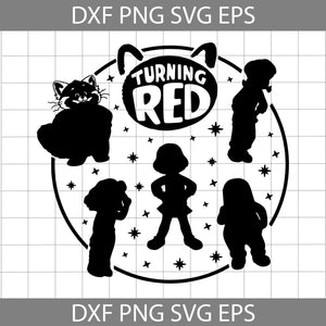 Turning Red Word Bubble Svg, Cartoon Svg, Cricut File, Clipart, Svg, Png, Eps, Dxf