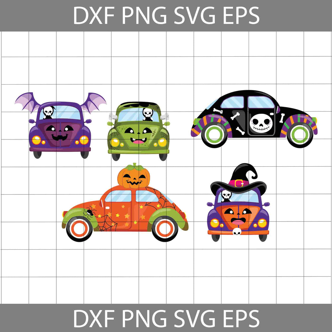 Cars Fall Svg, Autumn Svg, Ghost Svg, Witch Svg, bundle, Halloween Svg, Cricut File, Clipart, Svg, Png, Eps, Dxf