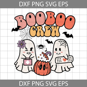 Ghost Boo Boo Crew Svg, Cute Ghost Svg, Boo Boo Crew Svg, Halloween Svg, Cricut File, Clipart, Svg, Png, Eps, Dxf