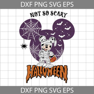 Not To Scary Halloween SVG, Mouse Halloween Svg, Halloween Svg, Cricut File, Clipart, Svg, Png, Eps, Dxf