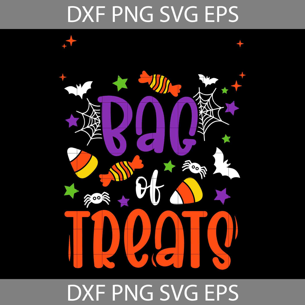 Bag of Treats Svg, Corn Candy Svg, Halloween Svg, Cricut File, Clipart, Svg, Png, Eps, Dxf