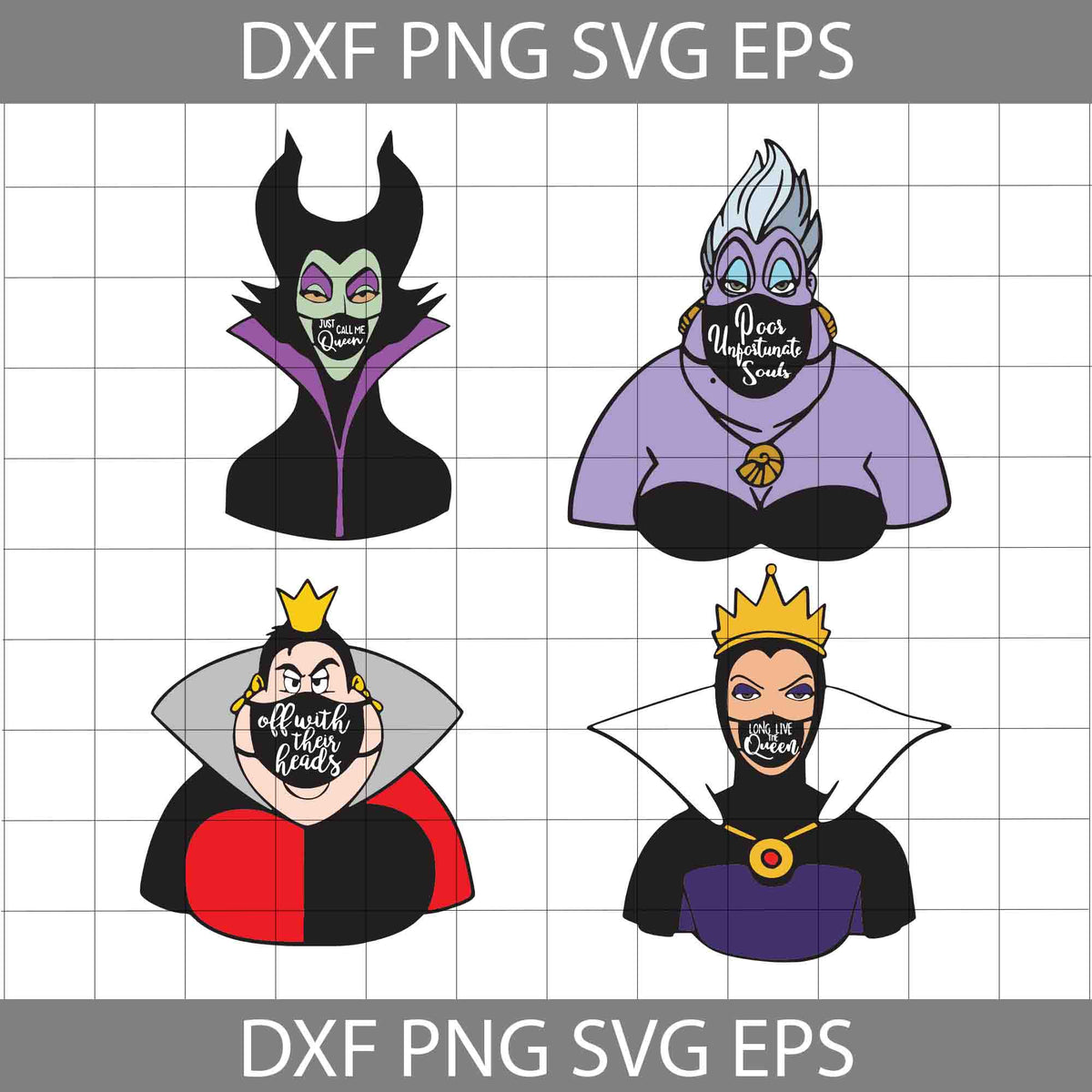 Villains SVG, Ursula svg, Evil queen svg, Ursula svg, Maleficent, Queen ...