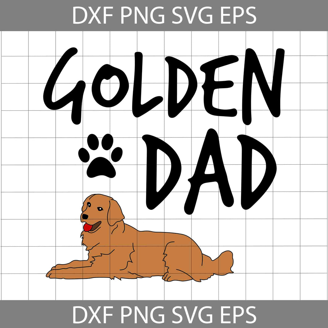 Golden Dad Golden Retriever Svg, Happy Father’s Day Svg, Dad Svg, Father’s Day Svg, Cricut File, Clipart, Svg, Png, Eps, Dxf