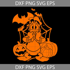 Donald Duck Pumpkins SVG, Halloween Donald Duck Svg, Halloween Svg, Cricut File, Clipart, Svg, Png, Eps, Dxf