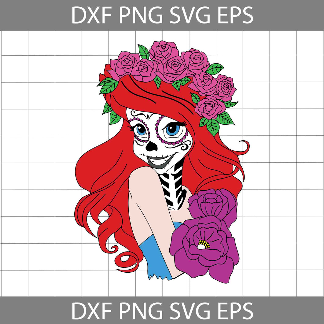 Sugar Skull SVG, Sugar Skull SVG, Day of The Dead SVG, Dia De Los Muertos SVG, Princess Halloween Svg, Halloween Svg, Cricut File, Clipart, Svg, Png, Eps, Dxf