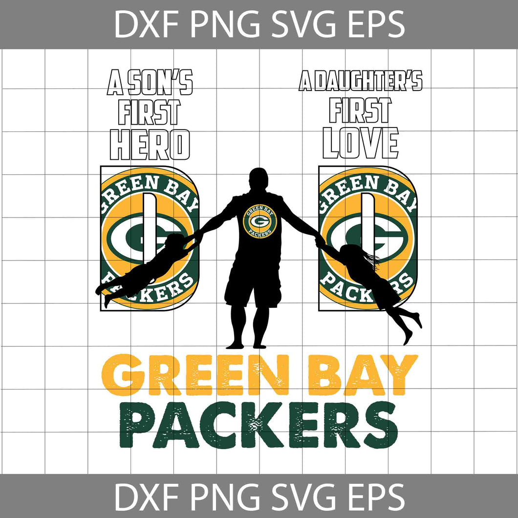 Packers Football Love Dad Svg, Green Bay Packers Svg, Happy Father’s Day Svg, Dad Svg, Father’s Day Svg, Cricut File, Clipart, Svg, Png, Eps, Dxf