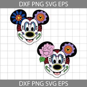 Mouse Sugar skulls Svg, Bundle, Halloween Svg, Cricut File, Clipart, Svg, Png, Eps, Dxf