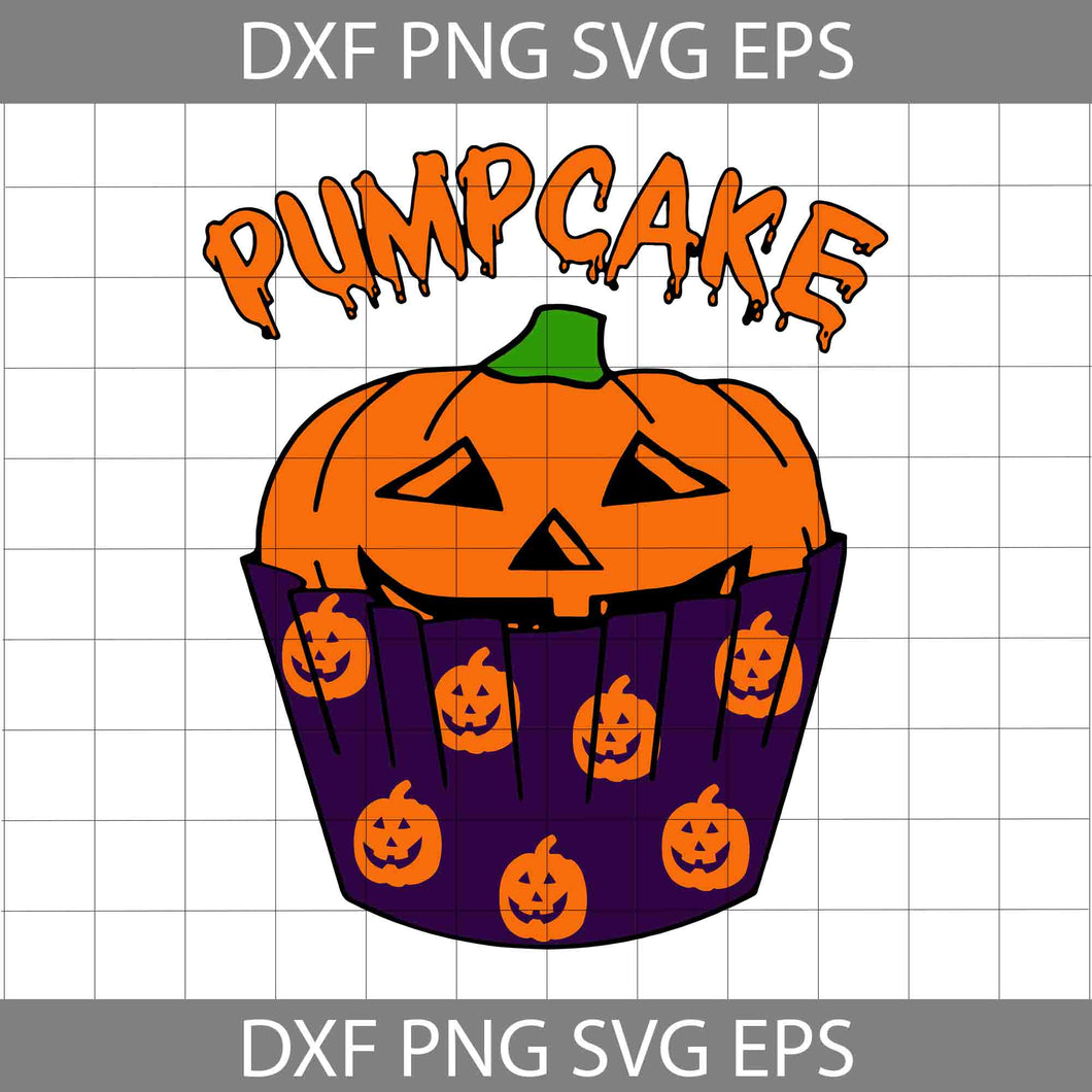 Pumpcake Classic Cute Pumpkin Svg, Halloween Svg, Cricut File, Clipart, Svg, Png, Eps, Dxf