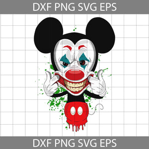 Joker Mickey Mouse Svg, Mickey Jocker Svg, Halloween Svg, Cricut File, Clipart, Svg, Png, Eps, Dxf