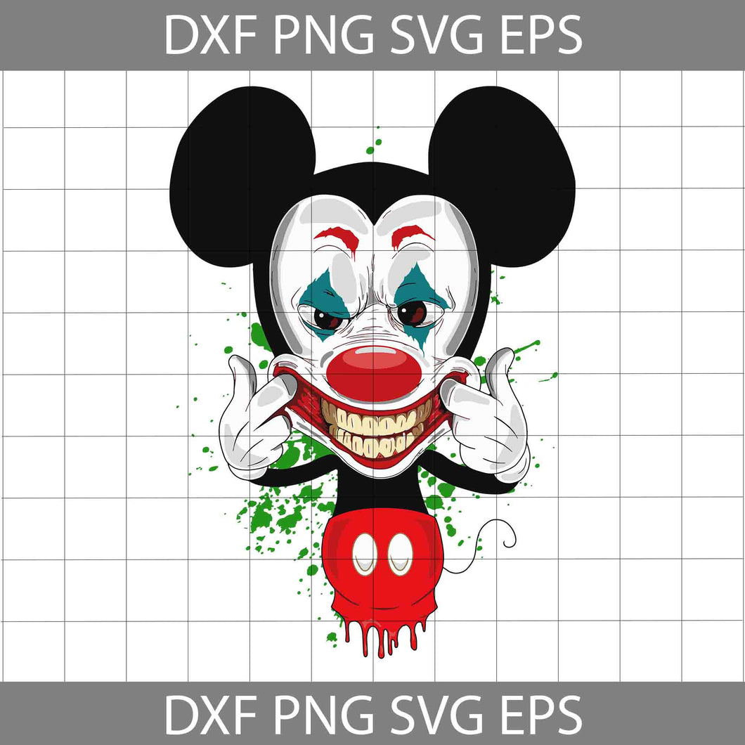 Joker Mickey Mouse Svg, Mickey Jocker Svg, Halloween Svg, Cricut File, Clipart, Svg, Png, Eps, Dxf