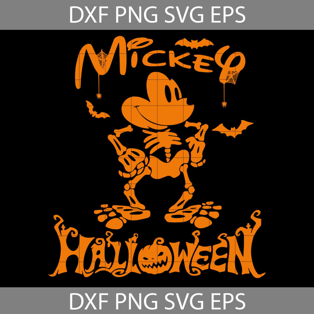 Mickey Halloween SVG, Mickey Skeleton Svg, Halloween Svg, Cricut File, Clipart, Svg, Png, Eps, Dxf