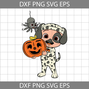 Dalmatian Pumpkin Svg, Cute Dog Svg, Halloween Svg, Cricut File, Clipart, Svg, Png, Eps, Dxf