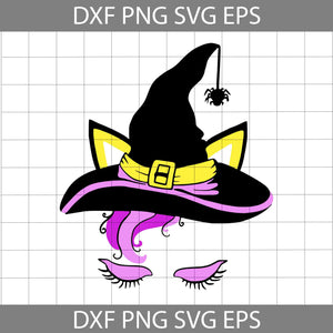 Unicorn Witch Svg, Halloween Svg, Cricut File, Clipart, Svg, Png, Eps, Dxf