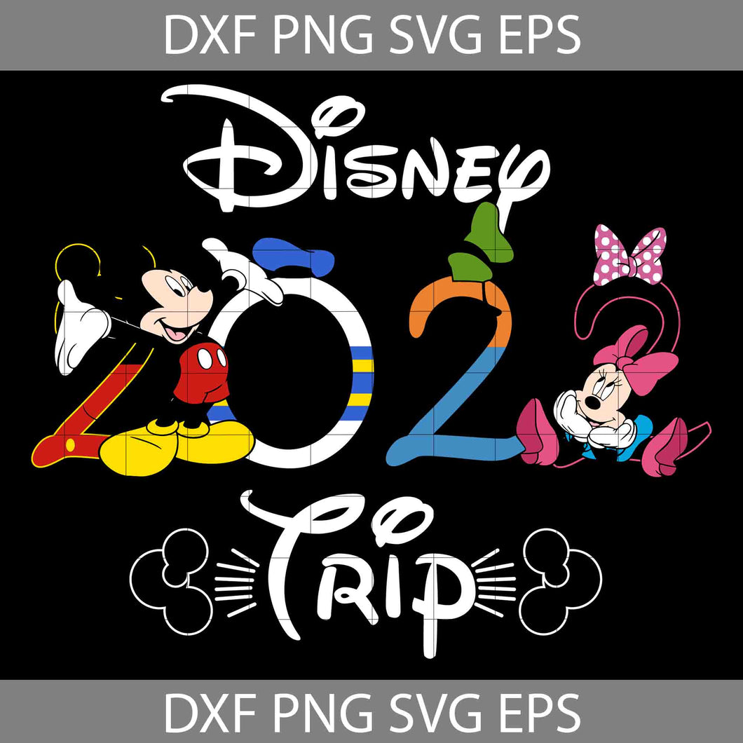 2022 Trip Svg, Minnie And Mickey Svg, Cartoon Svg, Cricut File, Clipart, Svg, Png, Eps, Dxf