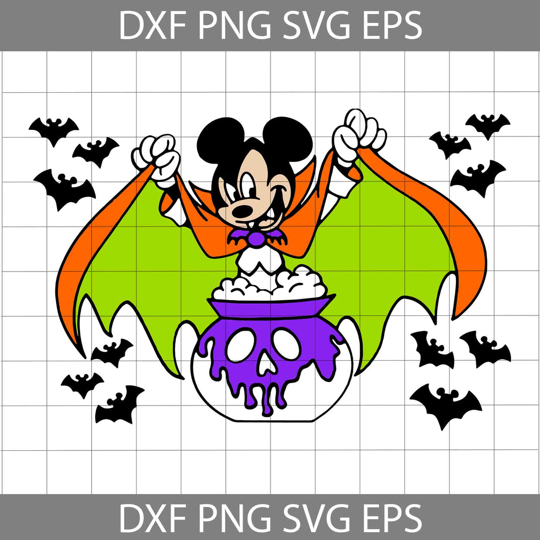 Vampire Mickey Svg, Bat Halloween Mickey Svg, Halloween Svg, Cricut File, Clipart, Svg, Png, Eps, Dxf