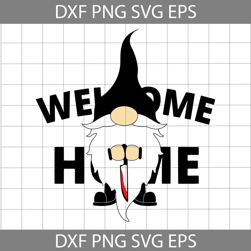 Gnome Halloween Svg, Gnome Welcome Home Svg, Gnome Svg, Halloween Svg, Cricut File, Clipart, Svg, Png, Eps, Dxf