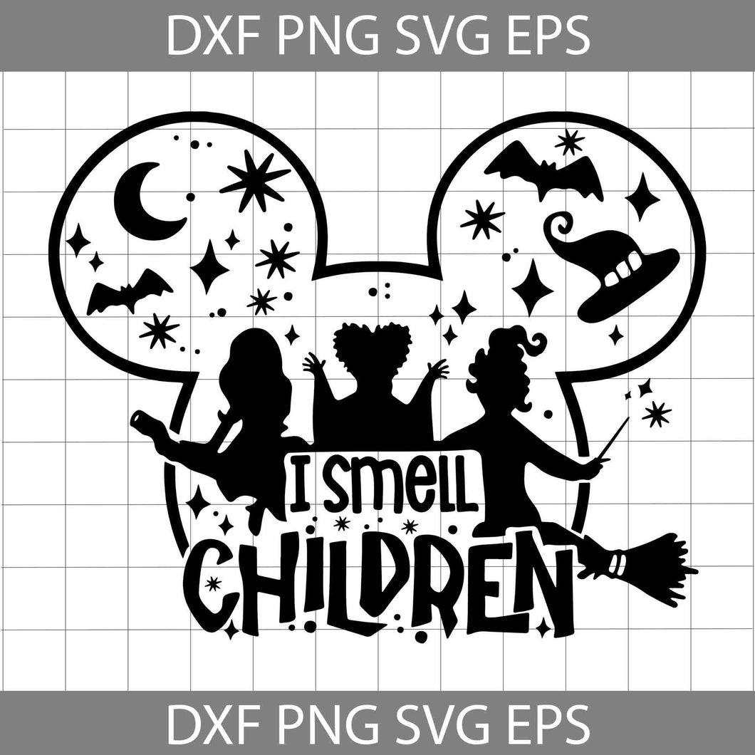 I Smell Children Svg, Hocus Pocus Svg, Mickey Halloween Svg, Halloween Svg, Cricut File, Clipart, Svg, Png, Eps, Dxf