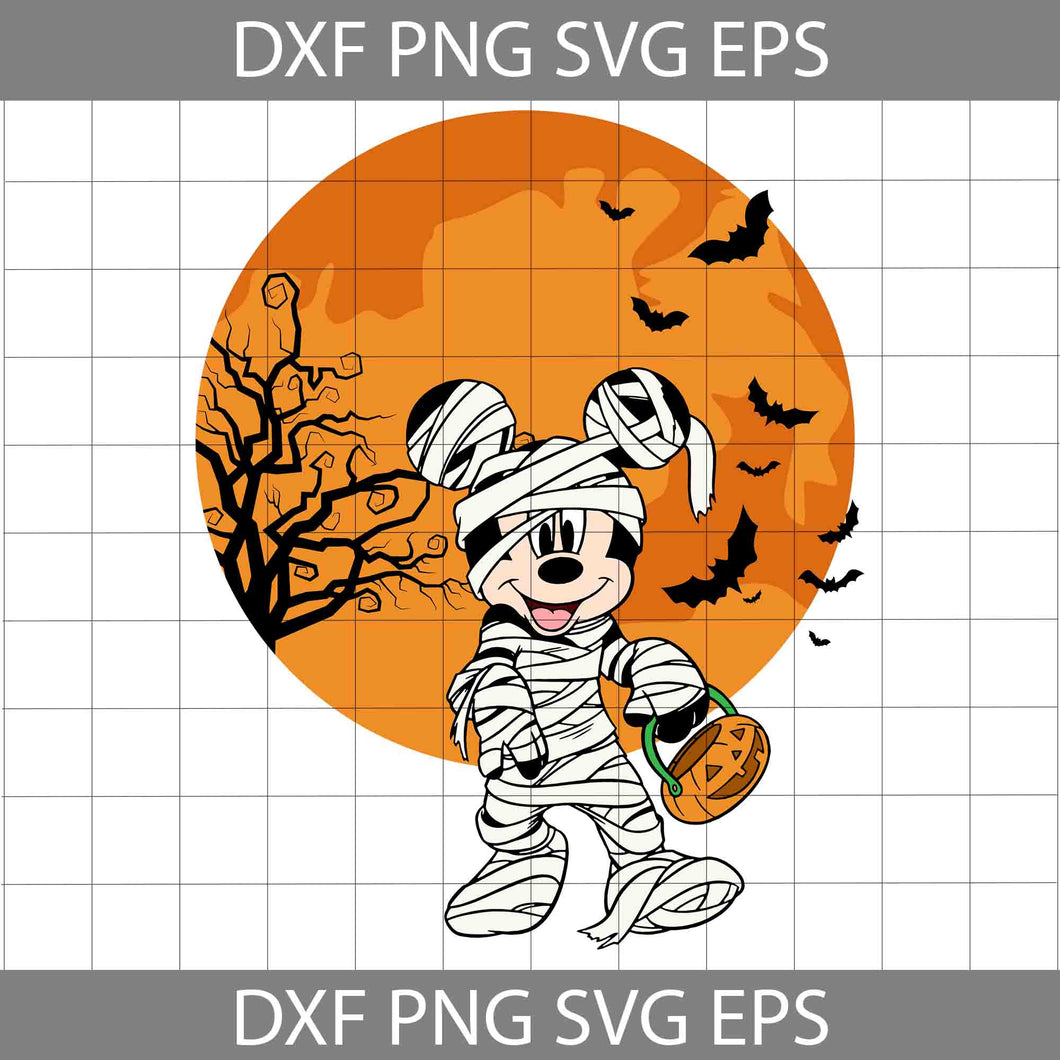 Mickey Mouse Mummy SVG, Halloween Sweatshirt Svg, Halloween Svg, Cricut File, Clipart, Svg, Png, Eps, Dxf