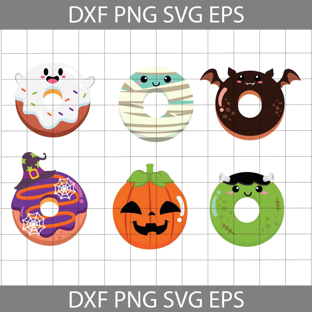 Halloween Sweet Donut Cake Svg, Halloween Svg, Cricut File, Clipart, Svg, Png, Eps, Dxf