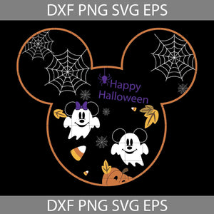 Happy Halloween Day Svg, Mickey Head svg, Halloween Svg, Cricut File, Clipart, Svg, Png, Eps, Dxf