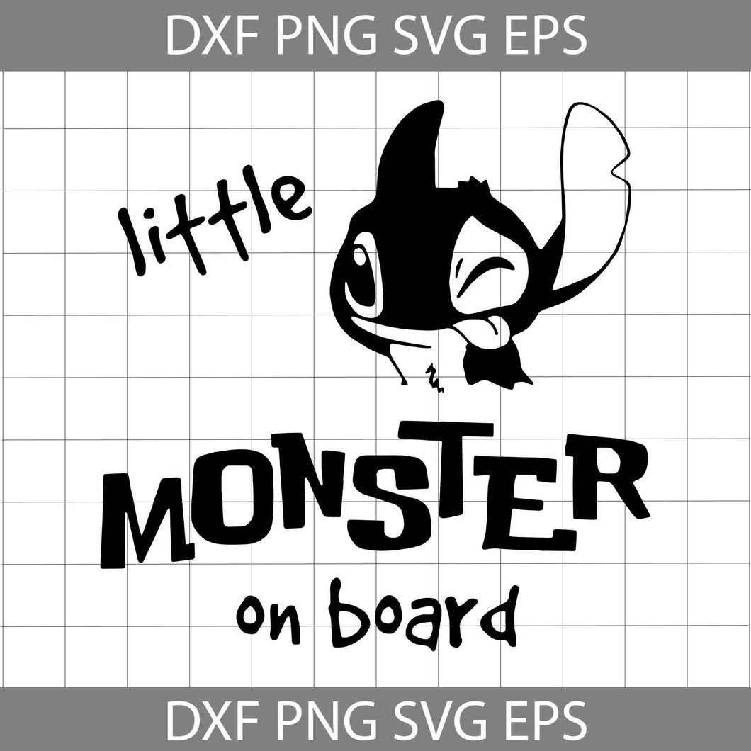 Monster On Board Stitch svg, Stitch Svg, Halloween Svg, Cricut File, Clipart, Svg, Png, Eps, Dxf